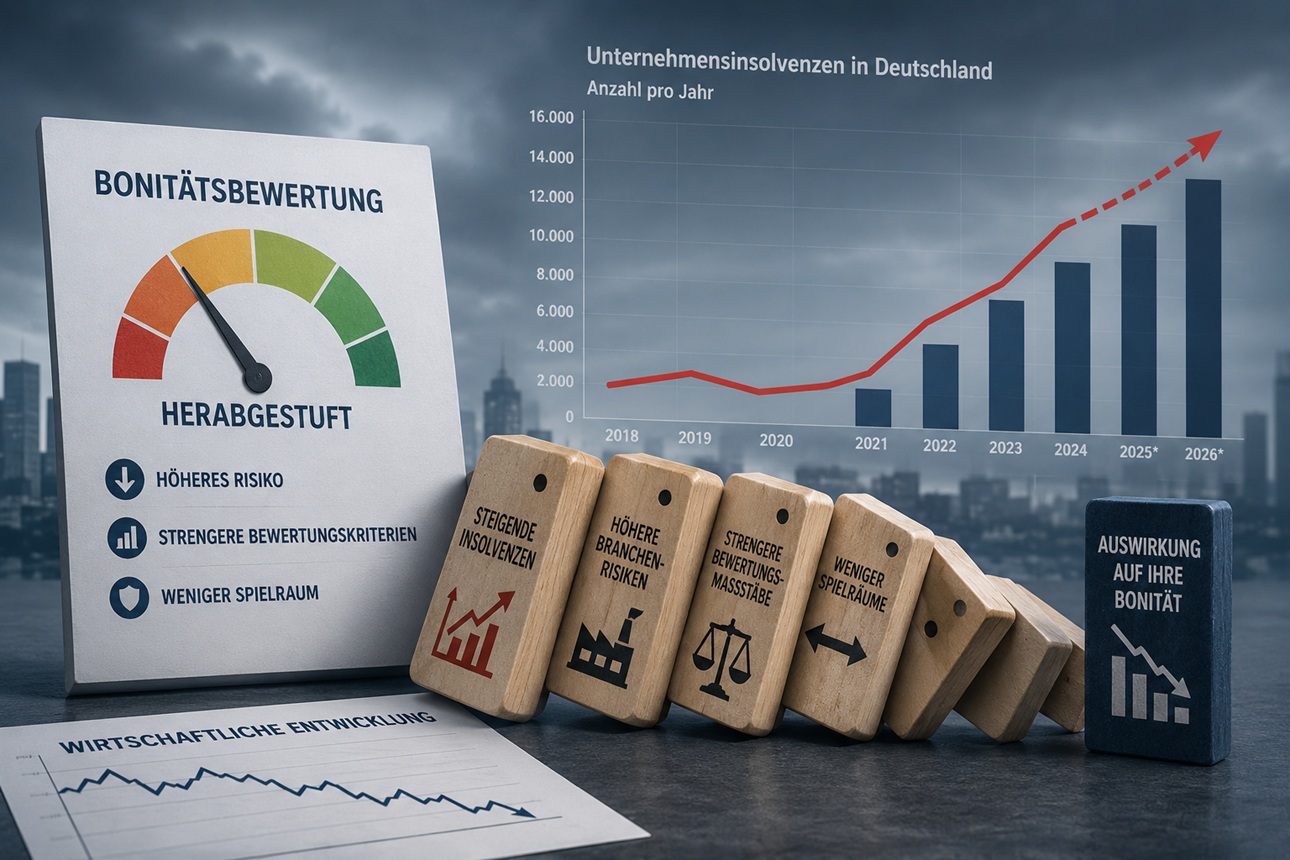 Steigende Insolvenzen und schwächere Konjunktur: Warum Bonitätsbewertungen derzeit strenger werden – Bonität und Rating