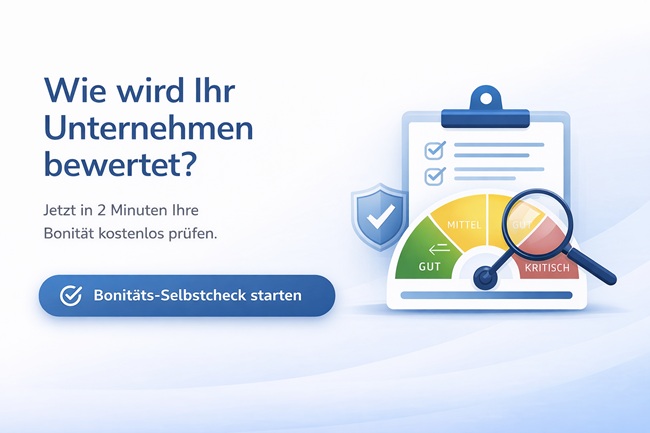 Bonitäts Selbstcheck Bild mit Link zum Aufrufen des Selbsgtchecks